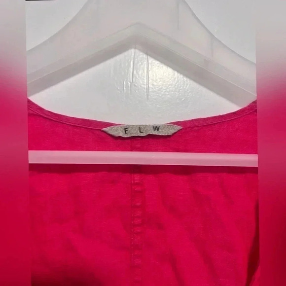 Garmentory F L W fuschia linen dress - Picture 3 of 4
